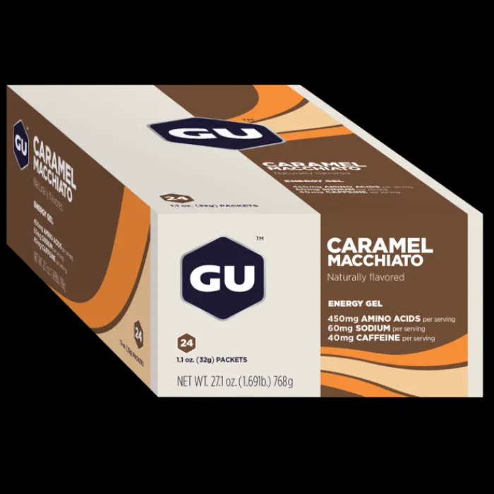 GU Energy Nutrition Sportive^Gel Caffeine 24x32g (Caramel Macchiato)