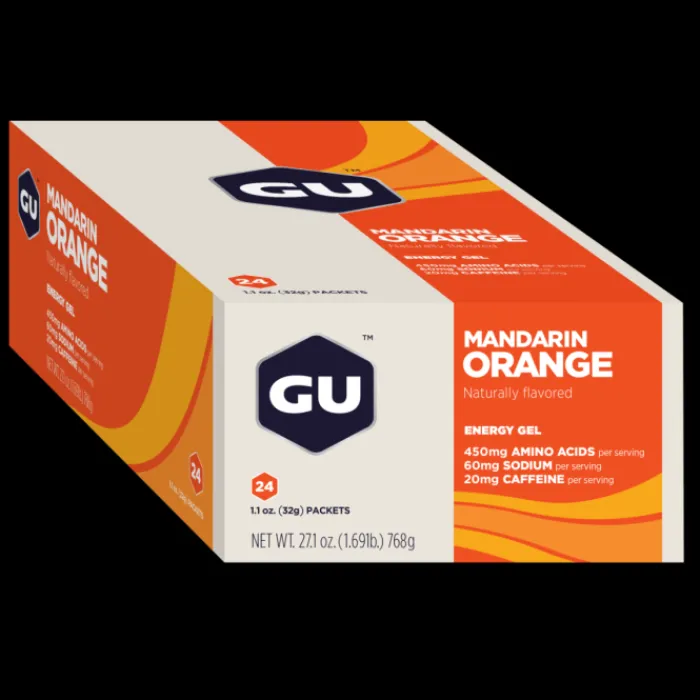 GU Energy Nutrition Sportive^Gel Caffeine 24x32g (Mandarin Orange)