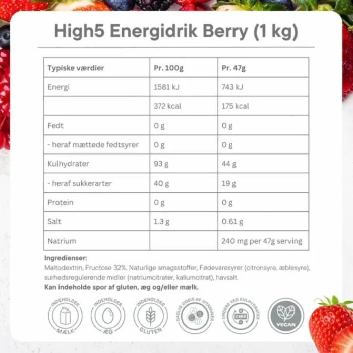 High5 Nutrition Sportive^Energy Drink Powder Berry 330g