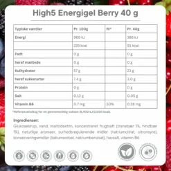 High5 Nutrition Sportive^Energy Gel Berry - Box 20x40g Blanc