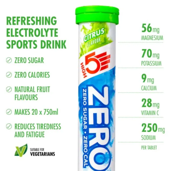 High5 Nutrition Sportive^Zero Citrus - Box 8x20 Tabs Blanc