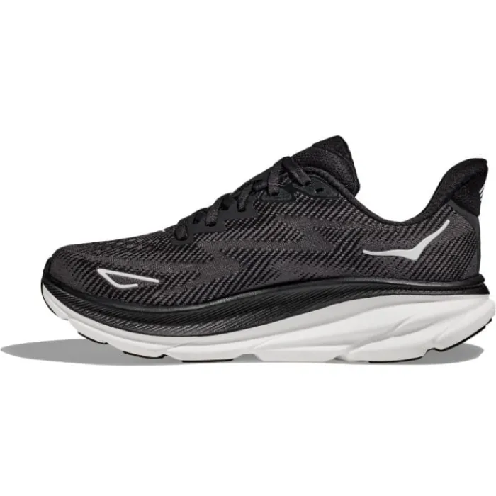 Hoka Chaussures Running Pied Large|Chaussures Running Neutre^Clifton 9 Wide Noir