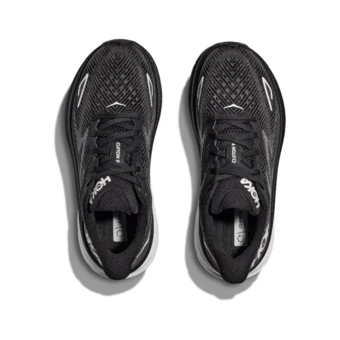 Hoka Chaussures Running Pied Large|Chaussures Running Neutre^Clifton 9 Wide Noir