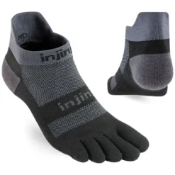 Injinji Chaussettes|Chaussettes Running^Performance Run Mid Weight No-Show Gris