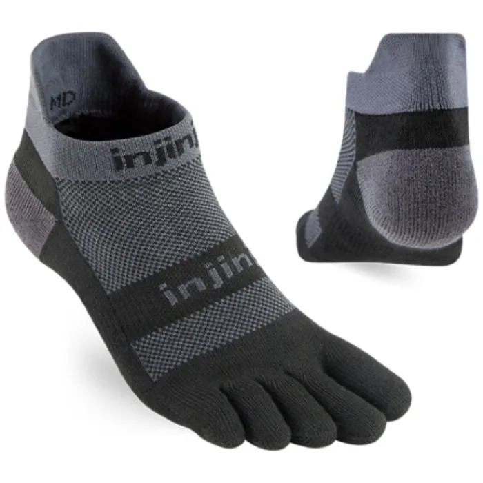 Injinji Chaussettes|Chaussettes Running^Performance Run Mid Weight No-Show Gris