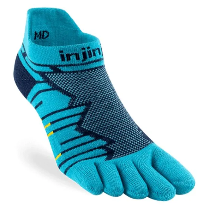 Injinji Chaussettes|Chaussettes Running^Ultra Run Mid Weight No-show Bleu