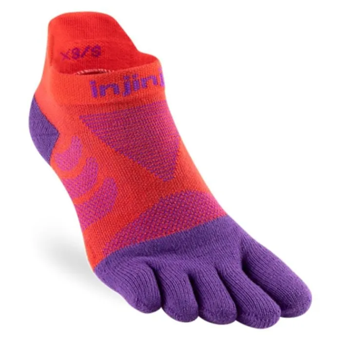 Injinji Chaussettes|Chaussettes Running^Ultra Run No-show Rouge