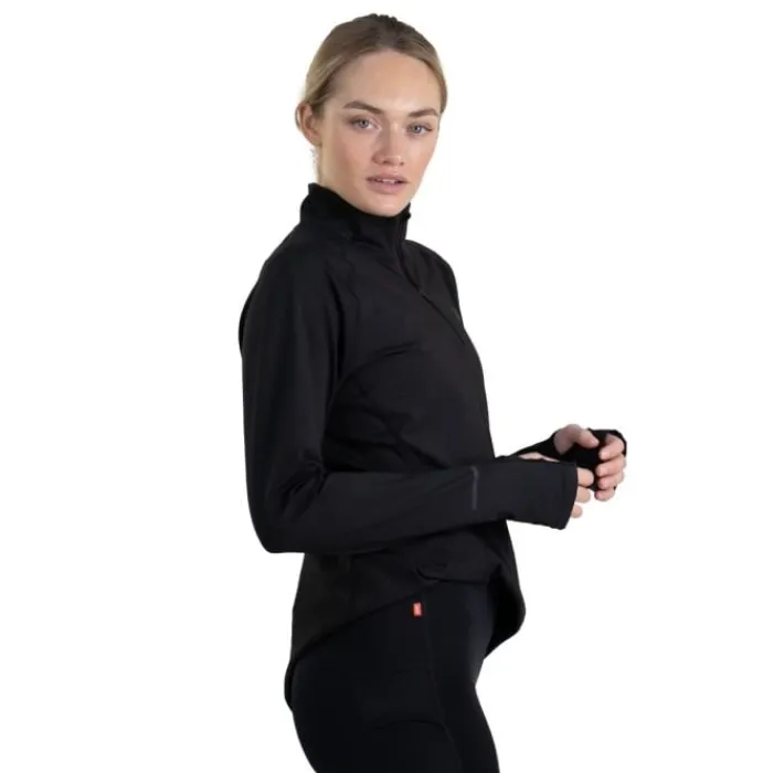 Lipati T-shirt Et Manches Longues Running^Calvus Zip Warm Shirt Noir