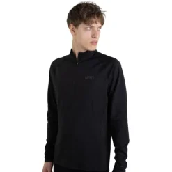 Lipati T-shirt Et Manches Longues Running^Calvus Zip Warm Shirt Noir