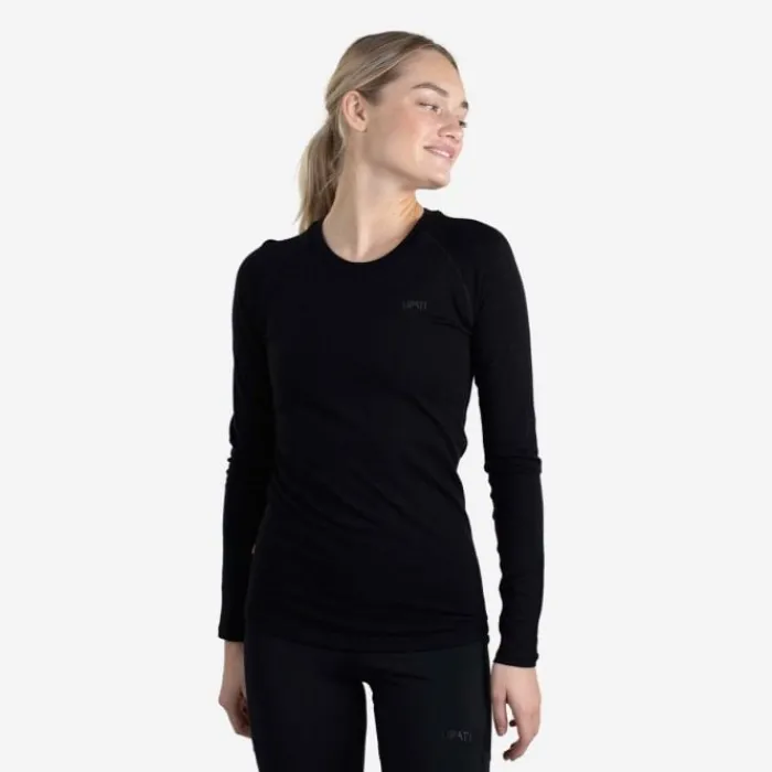 Lipati T-shirt Et Manches Longues Running^Merino Nuyarn LS Shirt Noir