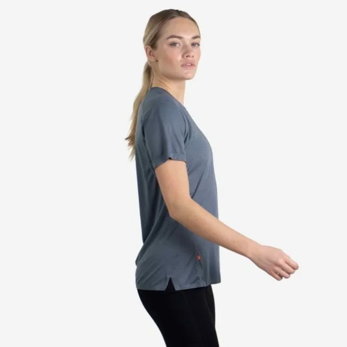 Lipati T-shirt Et Manches Longues Running^Strato AL Tee Regular Fit Bleu