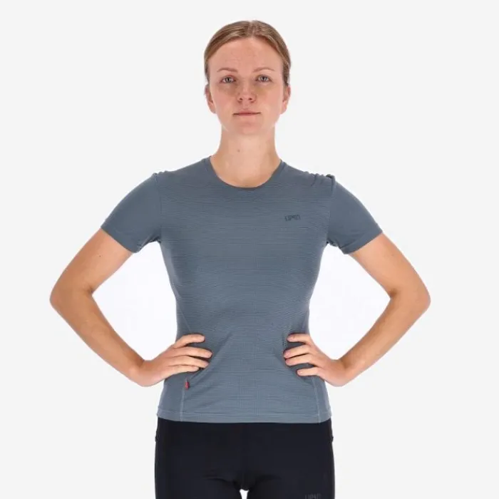 Lipati T-shirt Et Manches Longues Running^Strato AL Tee Slim Fit Bleu