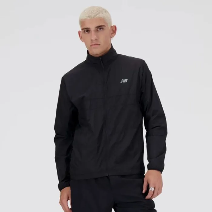New Balance Veste Running^Athletics Reflective Packable Jacket Noir