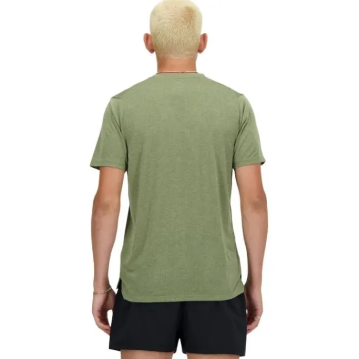 New Balance T-shirt Et Manches Longues Running^Athletics Run T-shirt Vert