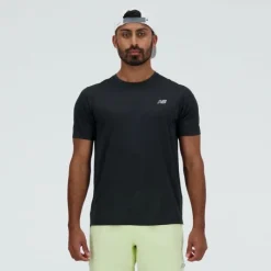 New Balance T-shirt Et Manches Longues Running^Athletics Run T-shirt Noir