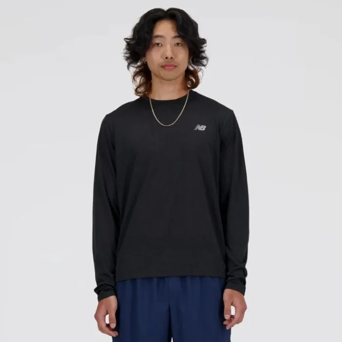 New Balance T-shirt Et Manches Longues Running^Athletics Run Long Sleeve T-Shirt Noir
