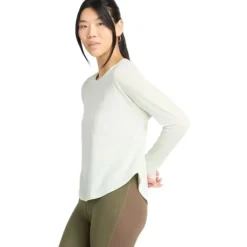 New Balance T-shirt Et Manches Longues Running^Drapey Jersey LS Tee Vert