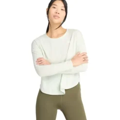 New Balance T-shirt Et Manches Longues Running^Drapey Jersey LS Tee Vert
