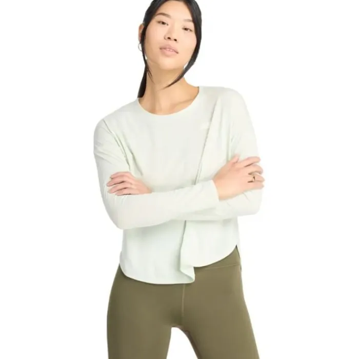 New Balance T-shirt Et Manches Longues Running^Drapey Jersey LS Tee Vert