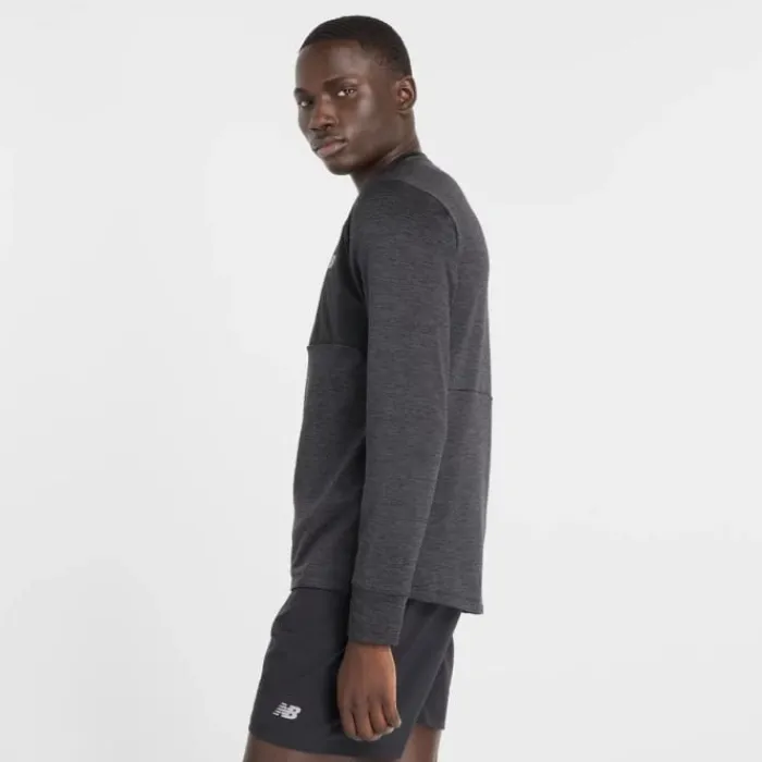 New Balance Sous Vetement Sport|T-shirt Et Manches Longues Running^Heat Grid Crew Noir