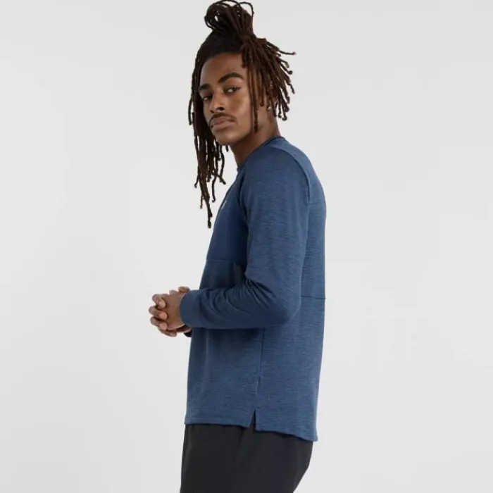 New Balance Sous Vetement Sport|T-shirt Et Manches Longues Running^Heat Grid Crew Bleu