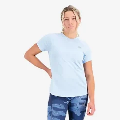New Balance T-shirt Et Manches Longues Running^Impact Run Short Sleeve Bleu