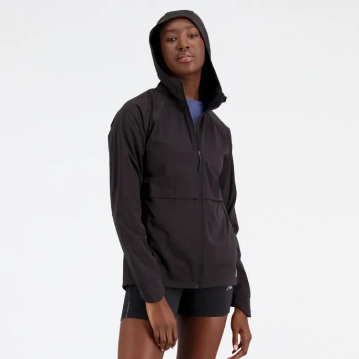New Balance Veste Running^Impact Run Water Defy Jacket Noir