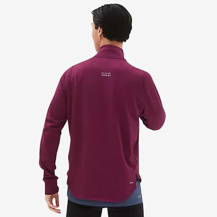 New Balance T-shirt Et Manches Longues Running^NB Heat Grid Half Zip Rouge