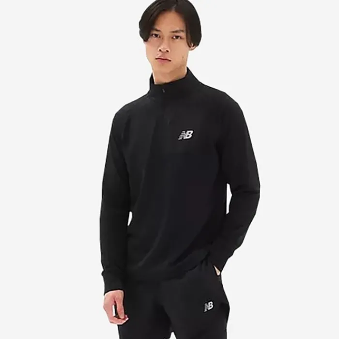 New Balance T-shirt Et Manches Longues Running^NB Heat Grid Half Zip Noir