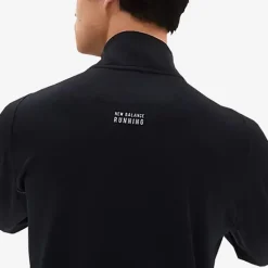 New Balance T-shirt Et Manches Longues Running^NB Heat Grid Half Zip Noir