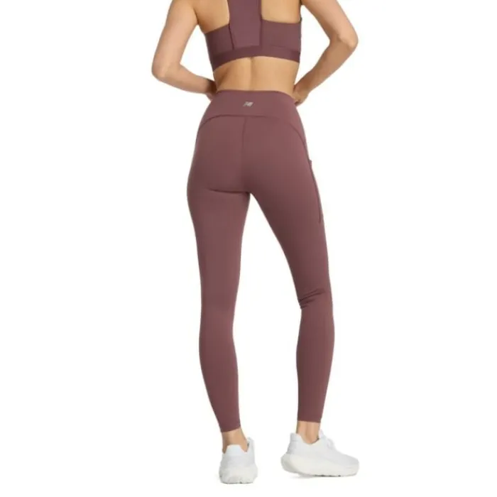 New Balance Collant Et Pantalon Running^NB Sleek Pocket High Rise Legging 27" Marron