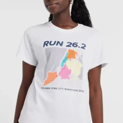 New Balance T-shirt Et Manches Longues Running^NYC Marathon Grafic T-shirt Blanc