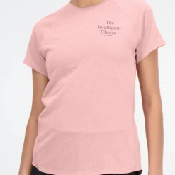 New Balance T-shirt Et Manches Longues Running^Printed Impact Run Short Sleeve Rose