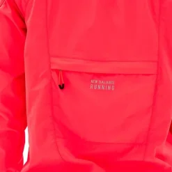 New Balance Veste Running^Printed Impact Run Light Pack Jacket Rouge