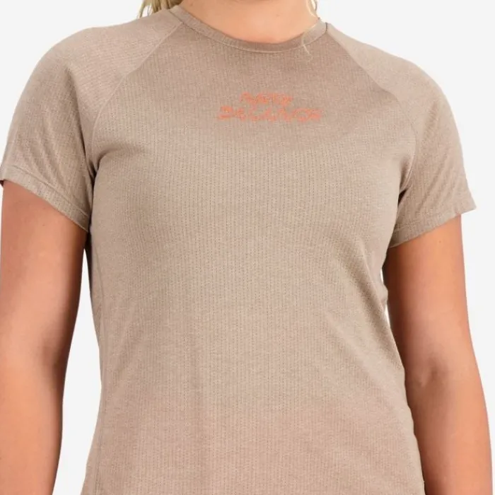 New Balance T-shirt Et Manches Longues Running^Printed Impact Run Short Sleeve Marron