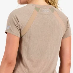 New Balance T-shirt Et Manches Longues Running^Printed Impact Run Short Sleeve Marron
