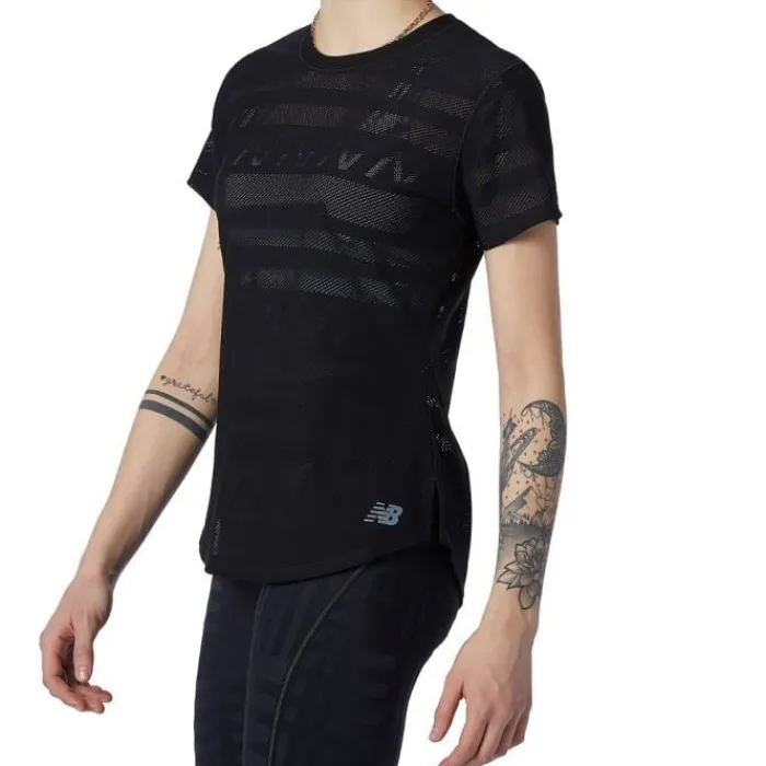 New Balance T-shirt Et Manches Longues Running^Q Speed Jacquard Short Sleeve