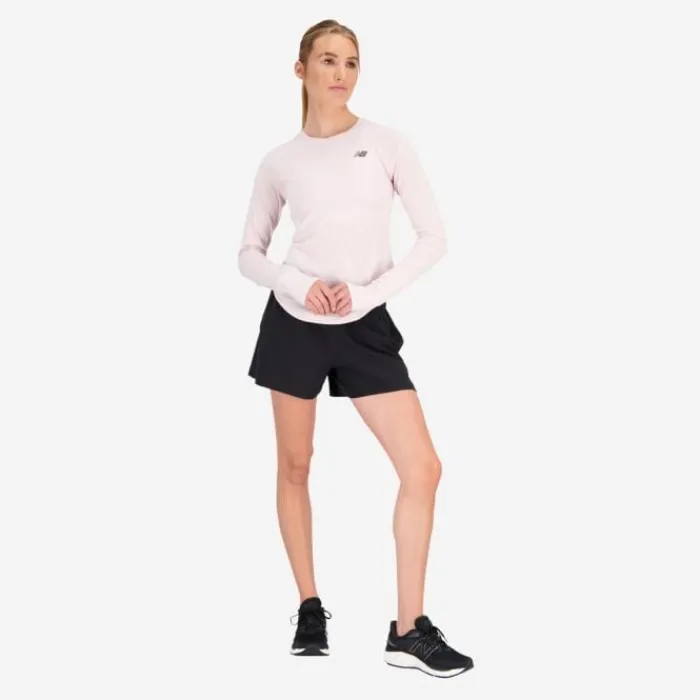 New Balance T-shirt Et Manches Longues Running^Q Speed Jacquard Long Sleeve Mauve