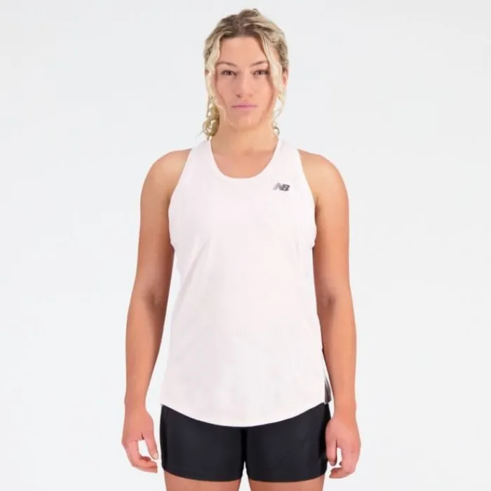 New Balance T-shirt Et Manches Longues Running^Q Speed Jacquard Tank Rose