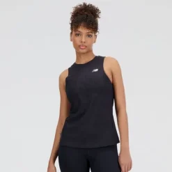 New Balance T-shirt Et Manches Longues Running^Q Speed Jacquard Tank Noir