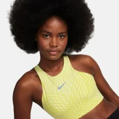 Nike Brassière De Sport^Dri Fit Swoosh Medium Support Bra Jaune