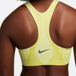 Nike Brassière De Sport^Dri Fit Swoosh Medium Support Bra Jaune