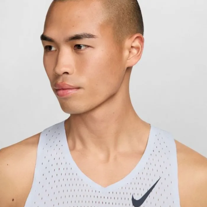 Nike T-shirt Et Manches Longues Running^Dri-FIT Advanced Aeroswift Singlet Bleu