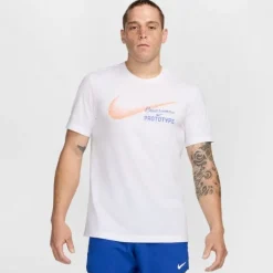 Nike T-shirt Et Manches Longues Running^DRI-FIT Founders Short Sleeve Tee Blanc