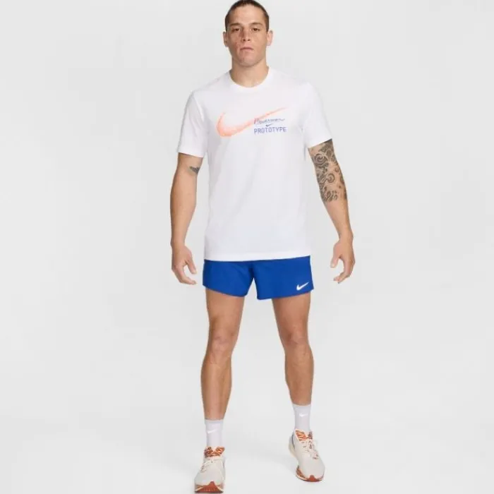 Nike T-shirt Et Manches Longues Running^DRI-FIT Founders Short Sleeve Tee Blanc