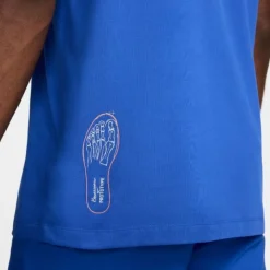 Nike T-shirt Et Manches Longues Running^DRI-FIT Founders Short Sleeve Tee Bleu