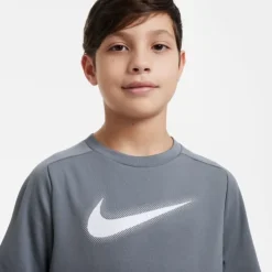 Nike T-shirt Running^Dri-Fit Graphic Shorts Sleeve Tee Gris