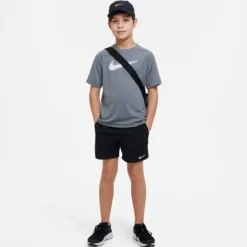 Nike T-shirt Running^Dri-Fit Graphic Shorts Sleeve Tee Gris