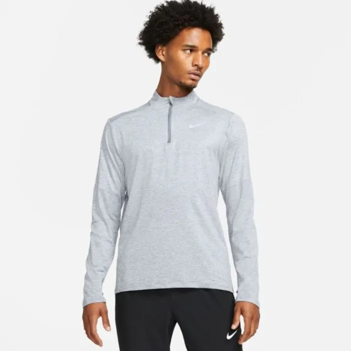 Nike Sous Vetement Sport|T-shirt Et Manches Longues Running^Dri-FIT Half Zipp Long Sleeve Gris