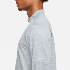Nike Sous Vetement Sport|T-shirt Et Manches Longues Running^Dri-FIT Half Zipp Long Sleeve Gris